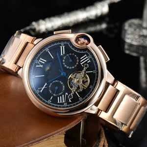 Orologi da polso di marca completa da uomo stile meccanico automatico di lusso con logo in acciaio orologio in metallo CA 80