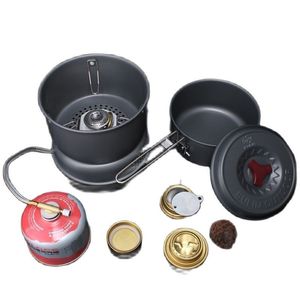 Camp Kitchen Camping Gas Stove Alcohol BL100Q1 No Tank Portable Cookware Set Cooking Pots 230307