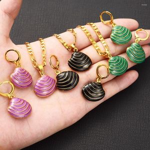 Charms Fashion Seashell Colar Shell Gold 60cm Chain FIGRO PENENTANTES