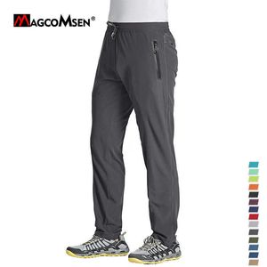 Calça masculina magcomsen calça de moletom de masculino seco rápido com calças leves de pocket verão
