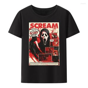 Les t-shirts masculins laissent regarder des films effrayants hurler l'horreur halloween tee gothic ghostface tueur graphiste hommes femmes vêtements camisetas