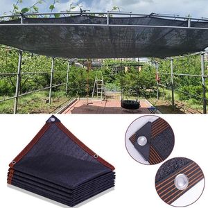 Schatten 6Pin UV-Schutz Schwarz HDPE Beschattungsnetz Gewächshaus Sukkulente Pflanze Sonnenschirm Outdoor Schwimmbad Sonnenschutz