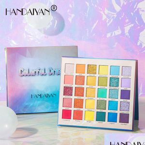 Eye Shadow Handaiyan 30 Colors The Eyeshadow Pallete Shimmer Mathelic Neon Palette Palette Glitter Matte Shades Nude Blendable Pigment PO DHD90