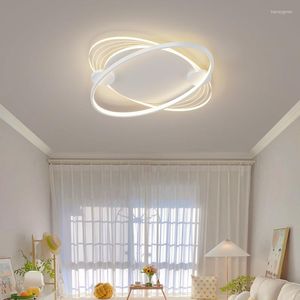 Światła sufitowe Nowoczesna lampa LED do sypialni salon kuchnia apartament villa biuro lighting czarno -biały okrągły kwadrat