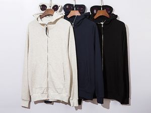 Erkek marka tasarımcıları hoodies İşlemeli logo hırka fermuarlı gözlük kapüşonlu CP kazak ceket