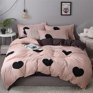 Set di biancheria da letto 62 donne ragazza rosa Dot cuore Stampa Biancheria da letto carino Set di biancheria da letto set copripiumino letto copripiumino per bambini lenzuola 230308