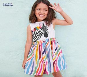 Kids Frocks For Girls Summer Dress Toddler Clothes Colorful Striped Zebra Tassels Animal Casual Cotton Vestiods 27 Years8740298