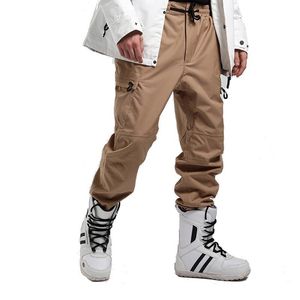 Skiing Pants Tie Feet Wearab Women's And Men Ice Snow Snowboarding Clothing Trousers Suit Wear 15K Waterproof Overalls