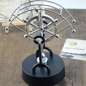 Decorative Objects Figurines Parachute Sector Perpetual Motion Desk Decoration ton Pendulum Metal Chaos Swing Creative Scientific Instrument Home Crafts 230307