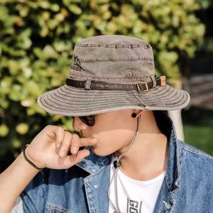 Wide Brim Hats 2022 New Bucket Hats for Man Women Summer Sunshine Beach Panama Mountaineering Fisherman Hats Outdoor Retro Sun Hat AntiSun R230308