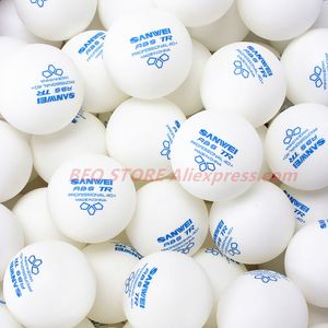 Palline da ping pong 100 palline pallina da tennis SANWEI 3star TR ABS Materiale plastica professionale 40 palline da ping pong da allenamento 230307