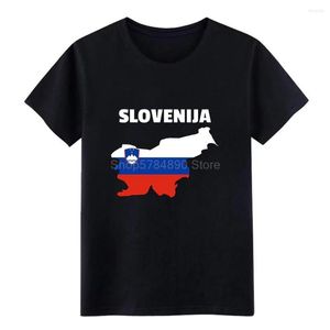 Magliette da uomo Bandiera della Slovenia Mappa Camicia Uomo T-shirt stampata S-XXXL Abbigliamento Pazzo Autentico stile estivo Originale