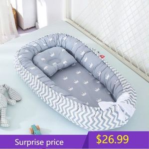 Baby Rail Removable Sleeping Nest for Bed Crib with Pillow Travel Playpen Cot Infant Toddler Cradle Mattress Shower Gift 230308