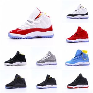 and Little Big Kids Jumpman 11 11s XI Cherry Bred Cool Grey Concord Unc Win Like for toddler sneakers children basketball kid shoes baby fashion tennis shoe size 9C-7Y