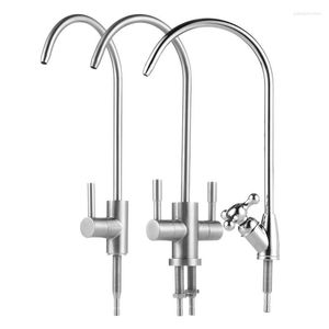 Kitchen Faucets 1/2/3Heads Water Faucet 1/4 Inch Reverse Osmosis Household Stainless Steel Drink Filter System Purifier