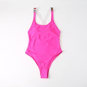 Tasarımcı Bikini Mayo Swinwear kadın mayo fuşya pembe klasikler plaj giyim tek parça mayolar moda monokini katı set kadınlar push yukarı mayo takım elbise zekâ