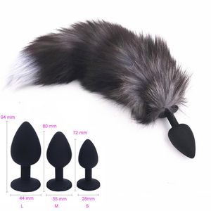 Giocattoli anali Silicone Plug Sexy Tail Butt Sex per adulti Erotic Animal Cosplay Accessorie Massaggiatore prostatico 230307