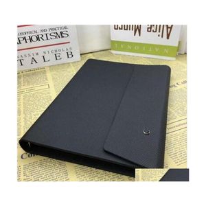 Anteckningar Luxury Black Harder Envelope Design Highend Handmased Leather A5 Size Diary Binder Notebooks With 100 Looseleaf Paper Busine Dhakt