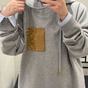 Herrtröjor tröjor designer 5xl plus size hoodies tröja ny pu läder ficka pullover lyx hoodie mode lös tröja kvinnor jacka kappa 5dde