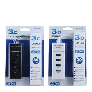 4 в 1 Black USB 3.0 Hub Splitter для PS4/PS4 Slim High Speed ​​Multifunctional Adapter Ноутбук MacBook Оборудование с пакетом