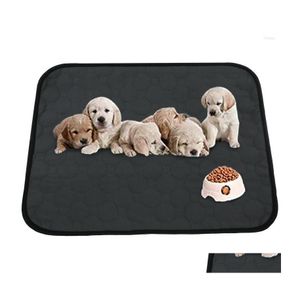 Kennels Pens Plaid Dog Bed Mat Waterproof Training Pee Blanket Washable Pet Toilet Mats Antislip Cats Puppy Stool Pad For Car Sofa Dhg4C