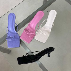 Sandalet Bcebyl 2023 Yeni Yaz Terlik Topuklu Moda Sandal Ayakkabıları Bayanlar Sandalias Mujer Verano High Heals Kadın Terlik Z0306