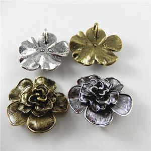 Charms (2peef) Женские винтажные подарки Большой цветочный колье подвесной металлический браслет вешалка декабрь 47 мм выводы ювелирных изделий 52605