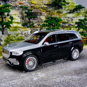 Diecast Model 1/24 Maybach GLS-Class GLS600 SUV Alloy Car Model Diecasts Metal Toy Luxy Car Model Collection Sound Light Simulation Kids Gifts 230308