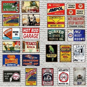 Motor Oil Garage Tin Sign Garage Wall Decor Shabby Chic Plaque Metal Vintage Pub Wall Bar Garage Home Art Decor Wall Sticker personalized Art Decor Size 30X20CM w01