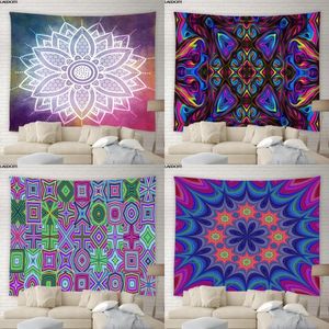 Wandteppiche, Mandala-Blumen-Wandbehang, Wandteppich, Bohemian-Stil, exotisches buntes Muster, Hippie-Strandtuch, Yoga-Decke, Heim-Schlafzimmer-Dekoration