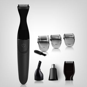 Clippers Trimmers 4in1 nose hair trimmer beard trimer men eyebrow face stubble nose trimmer ear cleaner machine hair removal AA battery powered 230307