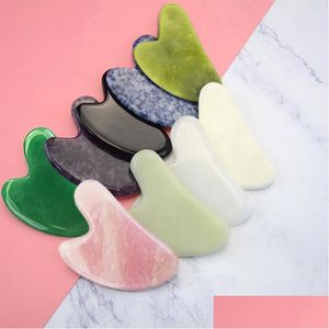 Face Massager Gua Sha Masr Tool Stone Used For Promoting Blood Circation Removing Scraper Drop Delivery Health Beauty Mas Dhkgm