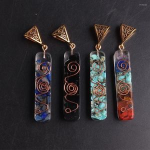 Pendant Necklaces Free From 1Pc 7Chakr Energy Crystal Reiki Healing Orgone Stones Necklace Gravel Emotional Body With Adjustable Cord Rope