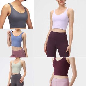 Partihandel Fitnesskläder U-back Stretchy Workout Gym Yoga Bras Women Naked Feel Soft Athletic Fitness Training Sports Vest Bra Tops Outfits