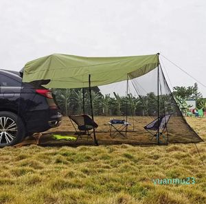 Tält och skyddsrum 1 Set bil bakre svansförlängning solskade tält fordonsstam sida markis SUV off-road 06 camping självkörande skydd