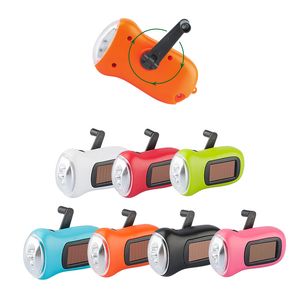 Mini torcia a energia solare 3LED dinamo a manovella luci da campeggio luci natalizie regalo di Natale