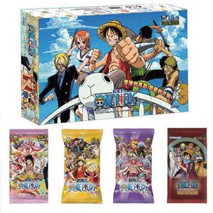 Japanese Anime cards One Pieces Luffy Zoro Nami Chopper Franky Paper Collections Card Game collectibles Battle Child gife Toy AA22220l