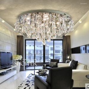 Ceiling Lights Crystal Lamp Simple Modern Living Room Bedroom Luxury Atmosphere Round Led Home Lamps Lighting Fixture