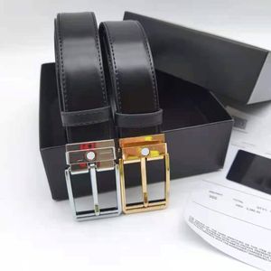 Men Genuine Leather Reversible Belt Classic Casual Dress Belts with Prong Buckle Including Box