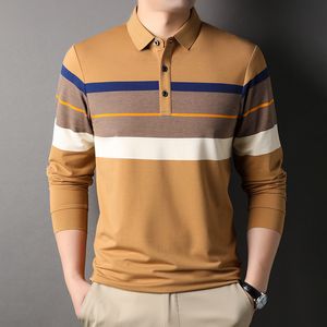 Erkek Polos Top Sınıf Tasarımcı Üstler Erkekler Lüks Uzun Kollu Golf Gömlek Marka Polo Gömlek Sıras Düzenli Uyumlu Takım T-Shirts Erkek Giyim 230308