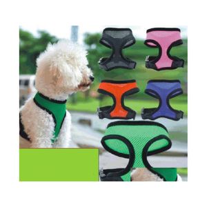 Dog Apparel Mesh Pet Harness Soft Adjustable Breathable Puppy Safety Strap Vest For Cat Accessories Lsk118 Drop Delivery Home Garden Dhuek