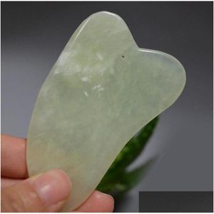 Massaggiatore viso 55G Gua Sha Skin Trattamento per la cura del viso Mas Jade Scra Tool Spa Salon Fornitore Strumenti per la salute di bellezza Drop Delivery Dhtvn