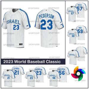 Izrael WBC 2023 World Baseball klasyczne koszulki baseballowe Ike Davis Nate Freiman Ryan Lavarnway Corey Baker Jason Marquis Joc Pederson Ian kinsler mężczyźni kobiety