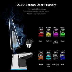 Smoking LUXO Electric Dab Rig Original Hookah Wax Concentrate Shatter Budder Dab Rig Vape with Display Wireless Charger & Portable Case