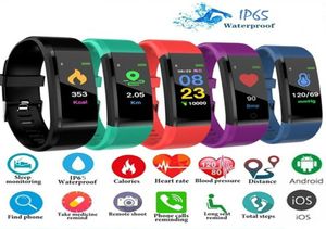 115 Plus Smart Watch Sport Watches Health Pedômetro de freqüência cardíaca Pedômetro Fitness Bracelet Men5789177