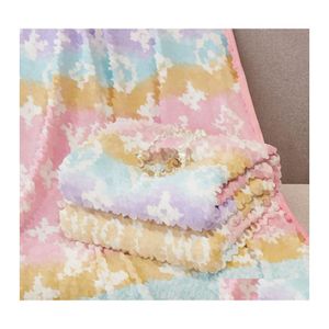 Blankets Designs Designer Blanket Printed Old Flower Classic Design Air Delicate Conditioning Car Travel Bath Towel Soft Winter Flee Dh6P0