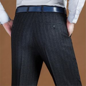Calças masculinas ICPANs Black Suit Pant Para lã solta clássica straight formal s Dress Business Tamanho 42 44 230307