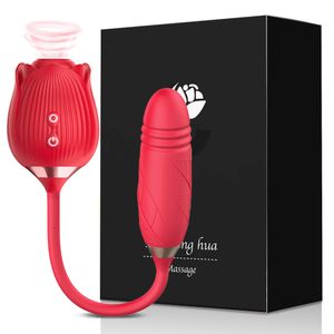 Vibratorer Rose Clitoris sugande vibrator för kvinnor G Spot Stimulator Vagina Nipple Sucker Vibration Goods Sex Toys Vuxna 230307