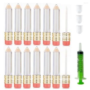 Storage Bottles 10/30pc 5ml Empty Lip Gloss Tube Container Clear Glaze Pencil Shape Lipstick Vials Sample Cosmetic Packing