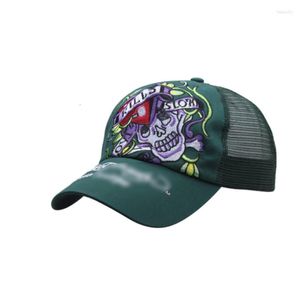 Ball Caps Baseball Dicer z koreańskim spersonalizowanym wzorem czaszki para siatka na świeżym powietrzu Visor kapelusz moda kpop sna sna